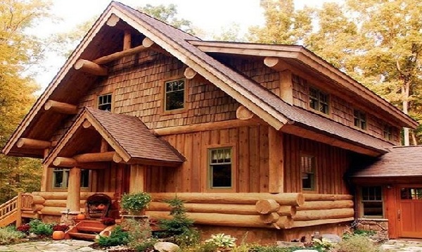Thiết kế nhà gỗ hiện đại cao cấp - Nhà gỗ 3 gian 5 gian