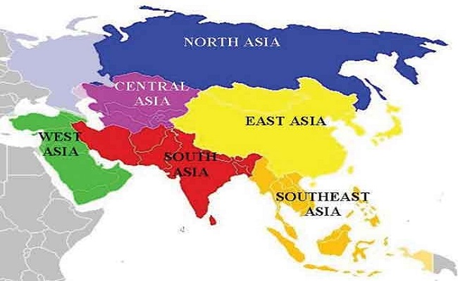 Các vùng khu vực của châu Á