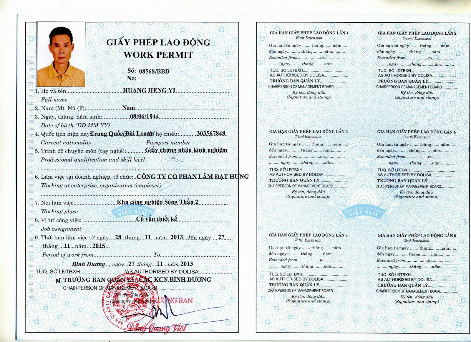 Cấp giấy phép lao động visa