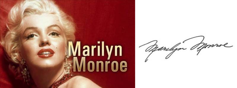 Chữ ký phong thủy Marilyn Monroe