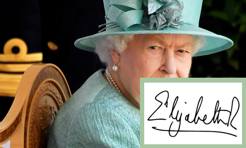 Chữ ký phong thủy Elizabeth II