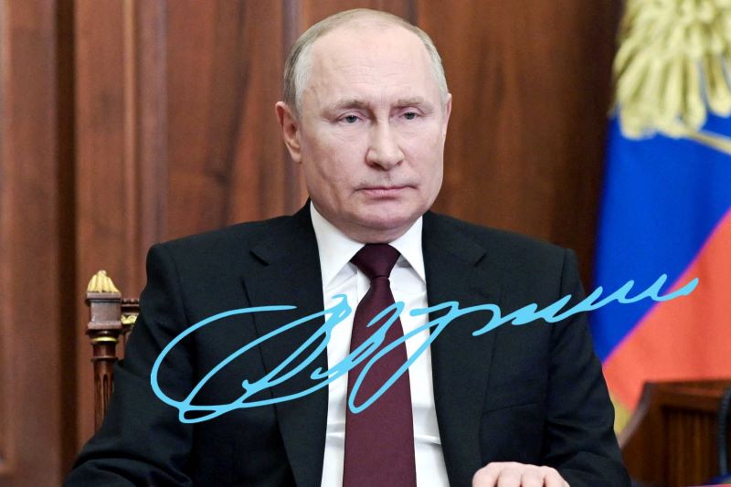 Chữ ký phong thủy Putin