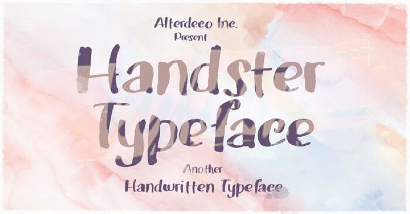 Font chữ đẹp bảng chữ cái Handster Typeface