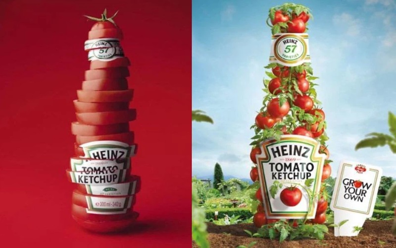 Key visual sốt cà chua của thương hiệu H. J. Heinz