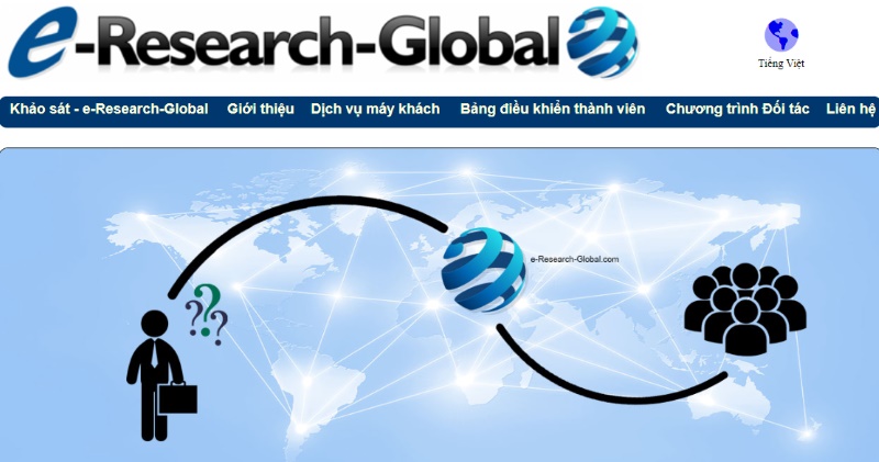 Khảo sát kiếm tiền với e-Research-Global