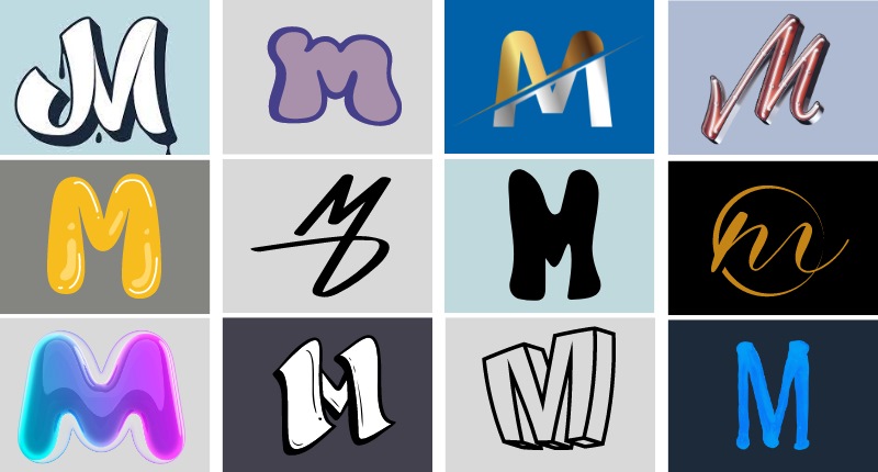 Logo chữ M thư pháp
