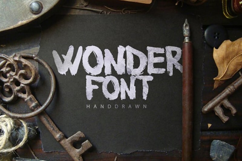 Wonderfont Brush Typeface đẹp